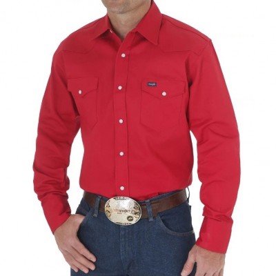 Рубашка мужская Wrangler Cowboy Cut Firm Finish Western Snap - Red