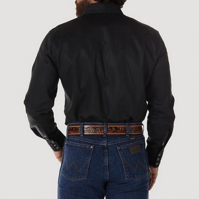 Рубашка Wrangler Cowboy Cut Firm Finish Western Snap (чёрный)