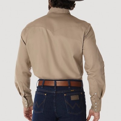 Рубашка Wrangler Cowboy Cut Firm Finish Western Snap - Khaki