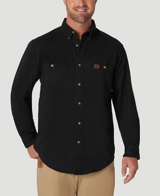 Сорочка Wrangler Riggs Workwear Solid Twill Work Shirt - Black