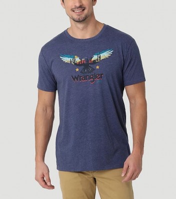 Футболка Wrangler Flying Eagle Graphic Denim Heather T-Shirt