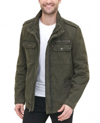 Куртка Levis Cotton Olive Green Military Jacket