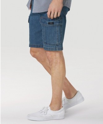 Джинсовые шорты карго Wrangler Five Star Premium Denim Medium Tint