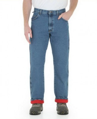Джинсы на флисовой подкладке Wrangler Rugged Wear Thermal - Stonewash