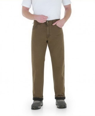 Джинсы на флисовой подкладке Wrangler Rugged Wear Thermal - Night Brown