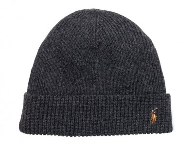 Шапка Polo Ralph Lauren Signature Cuffed Merino Windsor Heather