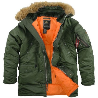 Куртка Аляска Alpha Industries Slim Fit N-3B Parka - оливковая (Sage Green)