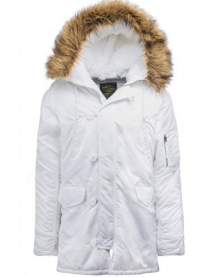 Куртка Аляска N-3B Slim Fit Parka Alpha Industries - белая