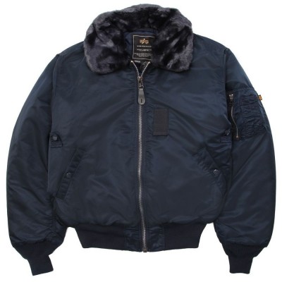 Бомбер B-15 Alpha Industries - тёмно-синий