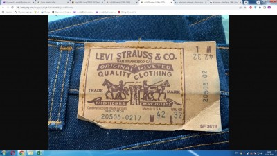 505 Vintage Orange Tab Regular Fit Straight Leg Jeans (1980-90-е) made in USA