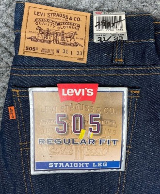 505 Vintage Orange Tab Regular Fit Straight Leg Jeans (1980-90-е) made in USA