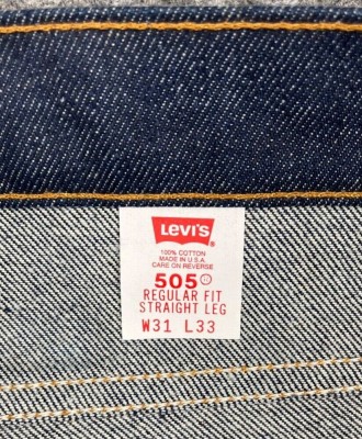 505 Vintage Orange Tab Regular Fit Straight Leg Jeans (1980-90-е) made in USA
