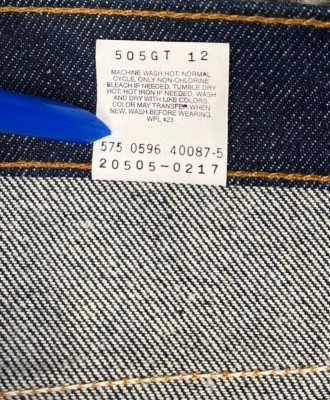 505 Vintage Orange Tab Regular Fit Straight Leg Jeans (1980-90-е) made in USA