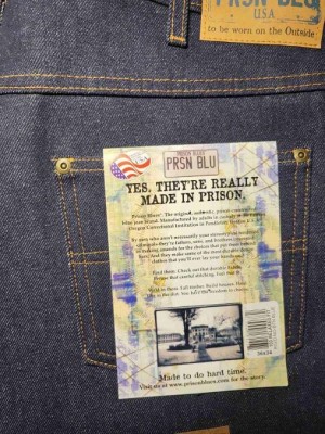 Джинсы Prison Blues Relaxed Fit Jeans - Rigid Blue (made in USA)