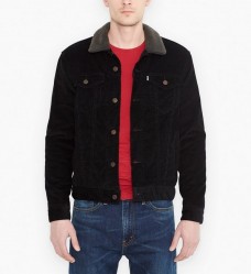 Вельветовая куртка на меховой подкладке Levis Cord Sherpa Trucker