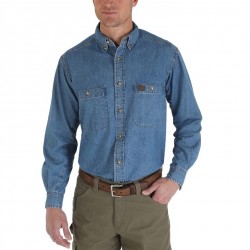 Рубашка джинсовая Wrangler Riggs Workwear Solid Denim