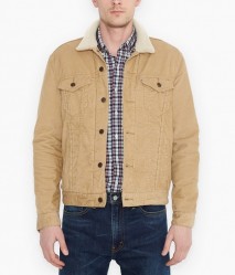 Вельветовая куртка на меховой подкладке Levis Cord Sherpa - Chino