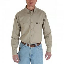 Рубашка Wrangler Riggs Workwear Solid Twill Work Shirt - Khaki
