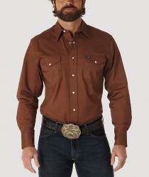 Рубашка мужская Wrangler Premium Performance Advanced Comfort - Brown