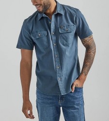 Рубашка с коротким рукавом Wrangler Stretch Ripstop - Dark Slate
