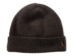 Шапка Polo Ralph Lauren Signature Cuffed Merino Armadillo Olive