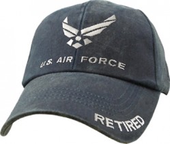 Бейсболка Eagle Crest US Air Force Retired Washed Dark Navy