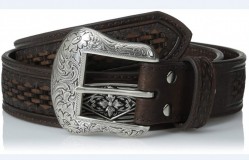 Кожаный ремень Nocona Industrial Concho Basket Belt