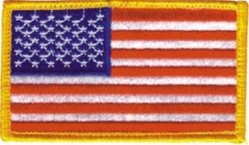 Нашивка Eagle Crest American Flag Gold 2 3/8 x 3 1/2"
