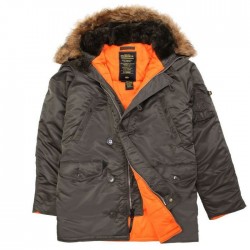 Куртка Аляска Alpha Industries N-3B Slim Fit - серая