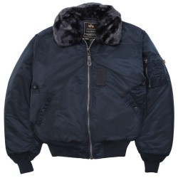 Бомбер B-15 Alpha Industries - тёмно-синий